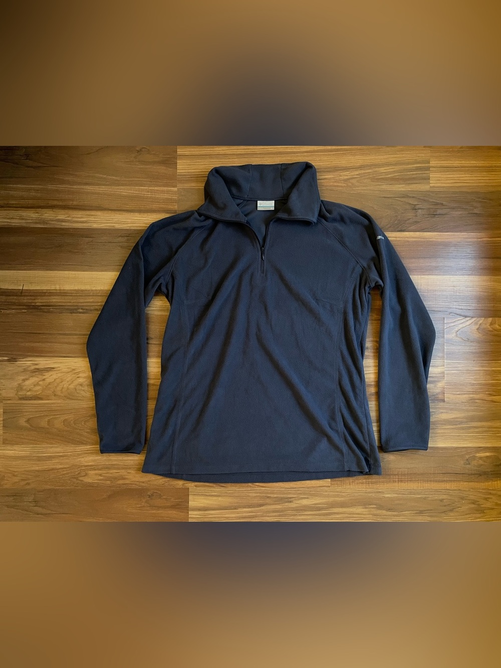 Columbia Dark Blue Fleece Quarter Zip Pullover Women’s XL Cozy